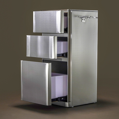 Hair salon metal tool cabinet